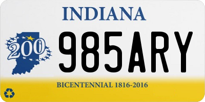 IN license plate 985ARY