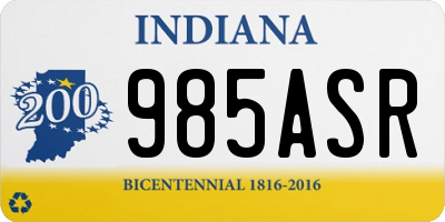 IN license plate 985ASR