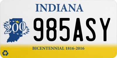 IN license plate 985ASY