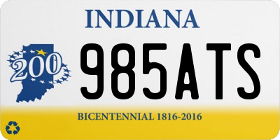 IN license plate 985ATS