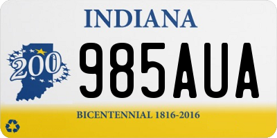 IN license plate 985AUA