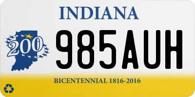 IN license plate 985AUH