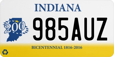 IN license plate 985AUZ