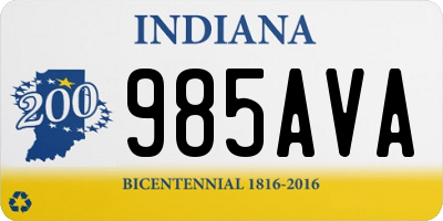 IN license plate 985AVA