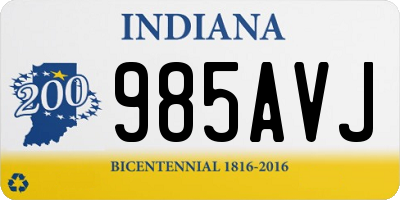 IN license plate 985AVJ