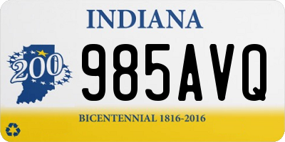 IN license plate 985AVQ