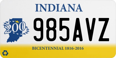 IN license plate 985AVZ