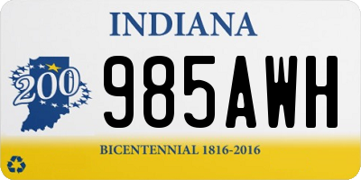 IN license plate 985AWH