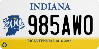 IN license plate 985AWO