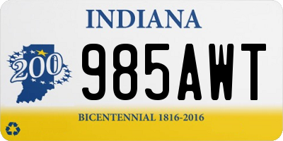 IN license plate 985AWT