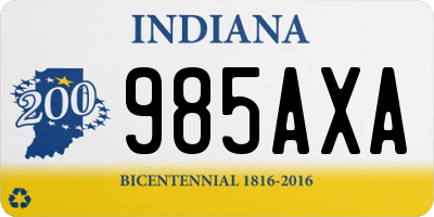 IN license plate 985AXA