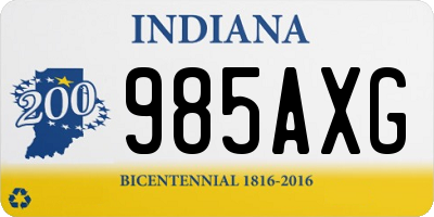 IN license plate 985AXG