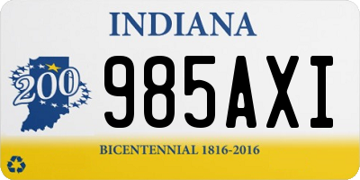 IN license plate 985AXI