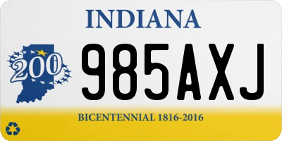 IN license plate 985AXJ