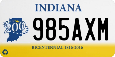 IN license plate 985AXM