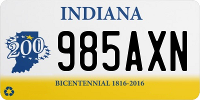 IN license plate 985AXN