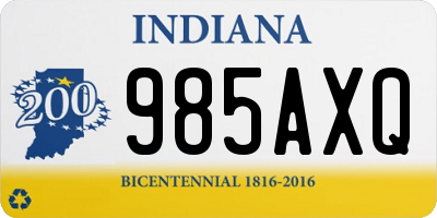 IN license plate 985AXQ