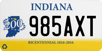 IN license plate 985AXT
