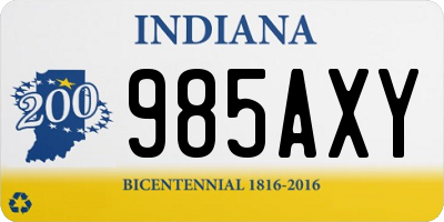 IN license plate 985AXY