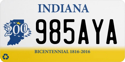 IN license plate 985AYA