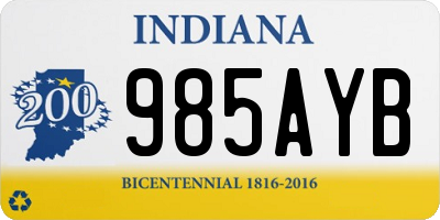 IN license plate 985AYB