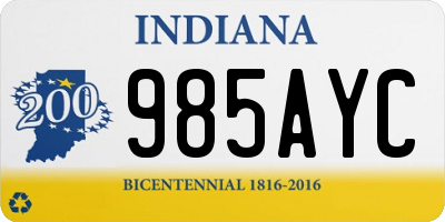 IN license plate 985AYC