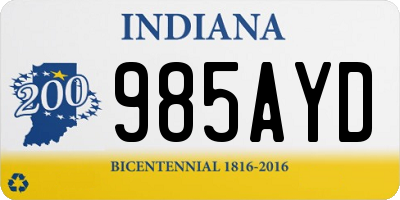 IN license plate 985AYD