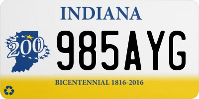 IN license plate 985AYG