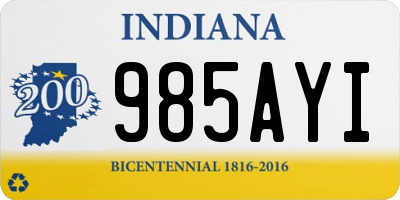 IN license plate 985AYI