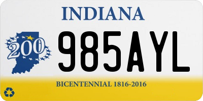 IN license plate 985AYL