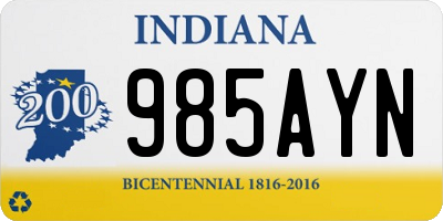 IN license plate 985AYN