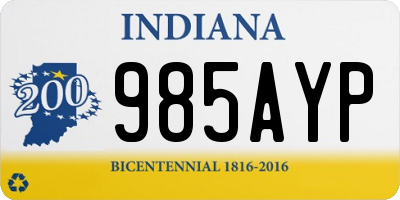 IN license plate 985AYP