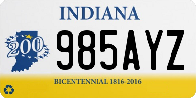 IN license plate 985AYZ