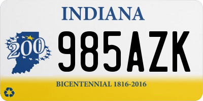 IN license plate 985AZK