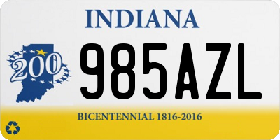 IN license plate 985AZL