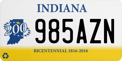 IN license plate 985AZN