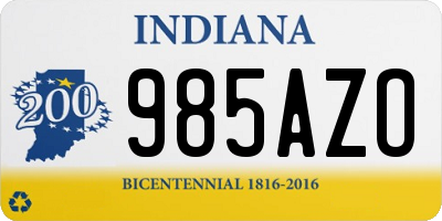 IN license plate 985AZO