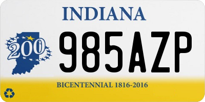 IN license plate 985AZP