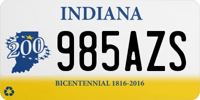 IN license plate 985AZS