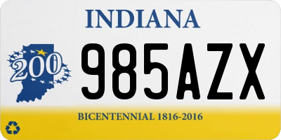 IN license plate 985AZX