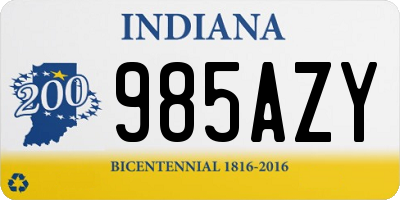 IN license plate 985AZY
