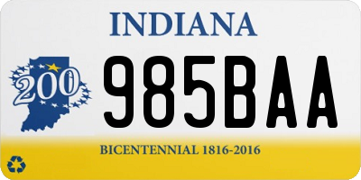 IN license plate 985BAA