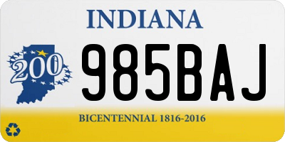 IN license plate 985BAJ