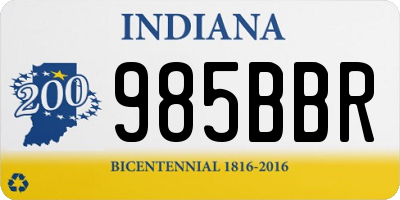 IN license plate 985BBR