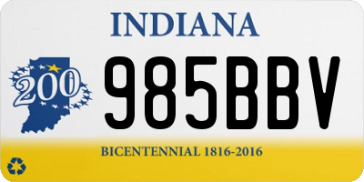 IN license plate 985BBV