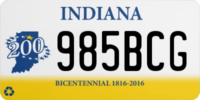 IN license plate 985BCG