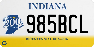 IN license plate 985BCL