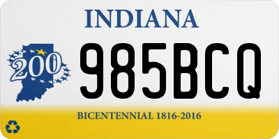 IN license plate 985BCQ