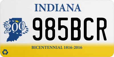 IN license plate 985BCR