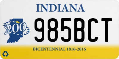 IN license plate 985BCT